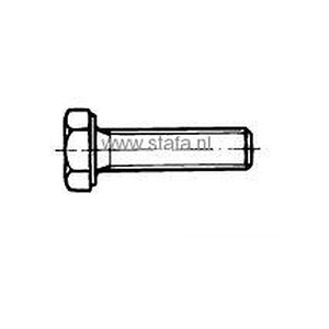 Vis métaux TH(tête hexagonale) filetage total, DIN 933, acier 8.8 zingué blanc - STAFA