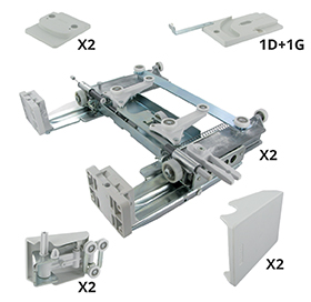 Garniture Frontino 20H FS pour 2 vantaux - HAWA