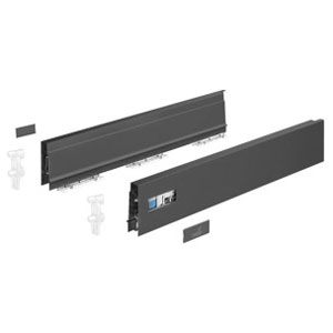 KIT Innotech Atira hauteur 70 anthracite pour paroi arrière acier - HETTICH